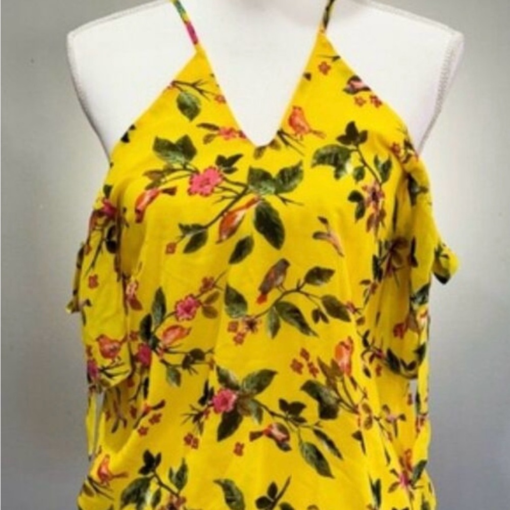 Floral Yellow Halter Top